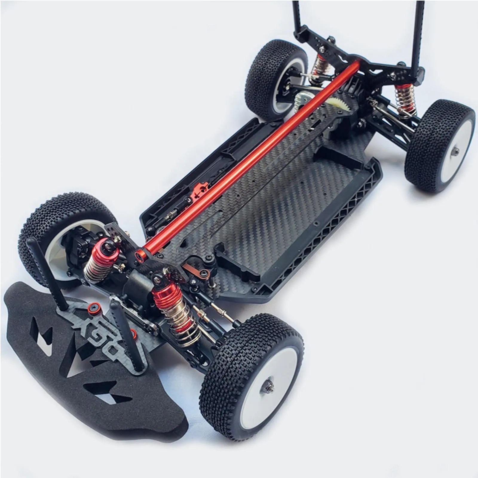 1:10 RC Car Upgrades - Metal & Carbon Fiber Chassis Frame Kit for Off-Road Racing, High-Strength Replacement Parts
