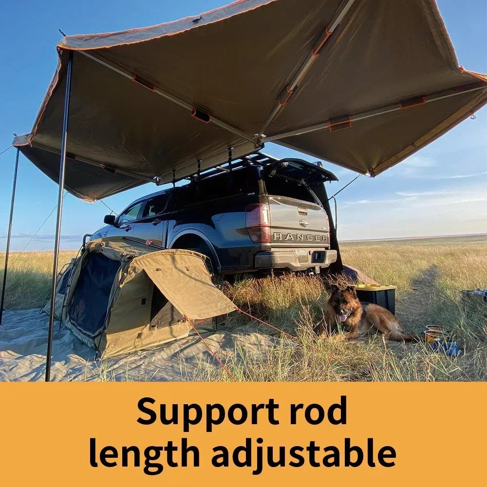 270 Car Roof Awning Tent For Sun Protection 360 Degree Awning Outdoor Travelling Modern Novel Design Car Roof Side Awning