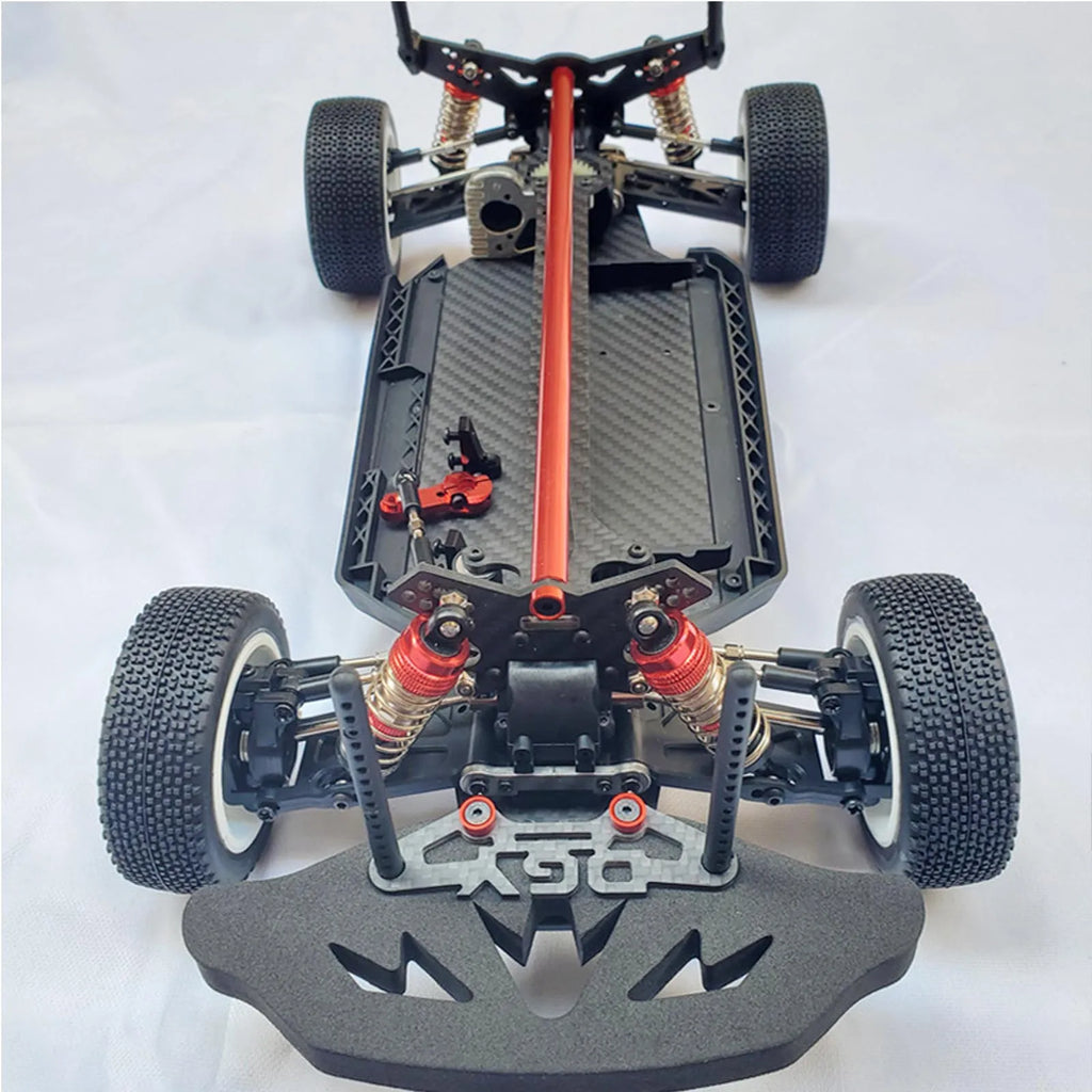 1:10 RC Car Upgrades - Metal & Carbon Fiber Chassis Frame Kit for Off-Road Racing, High-Strength Replacement Parts