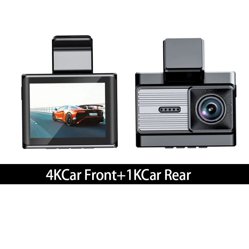 Dash Cam 3.2 Inch Screen UHD 4K WiFi GPS Ad-Free APP Car DVR