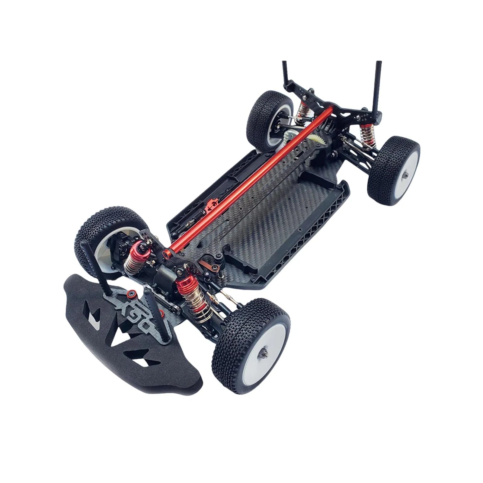 1:10 RC Car Upgrades - Metal & Carbon Fiber Chassis Frame Kit for Off-Road Racing, High-Strength Replacement Parts