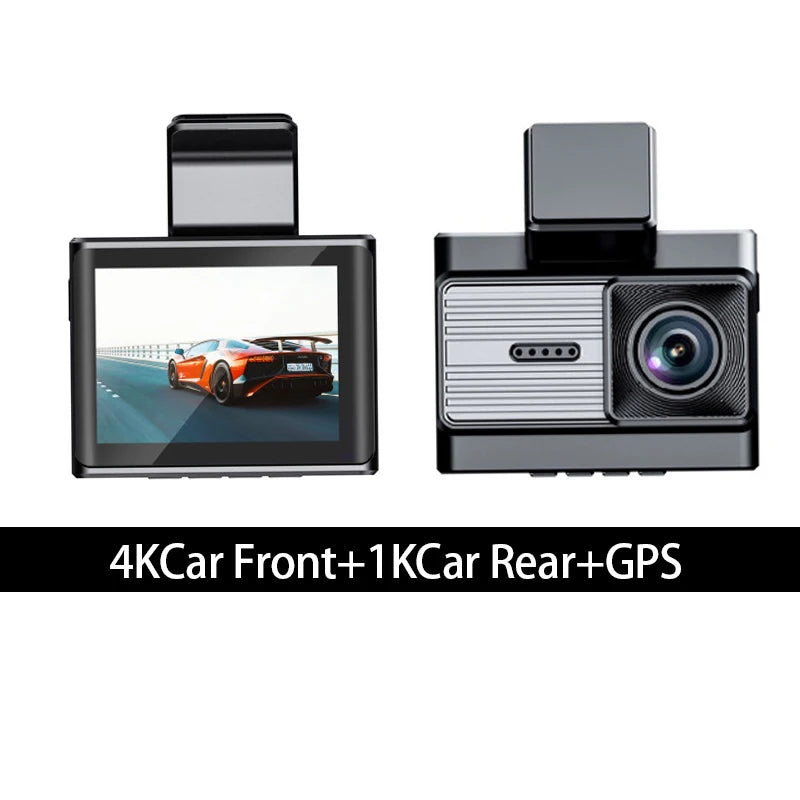 Dash Cam 3.2 Inch Screen UHD 4K WiFi GPS Ad-Free APP Car DVR