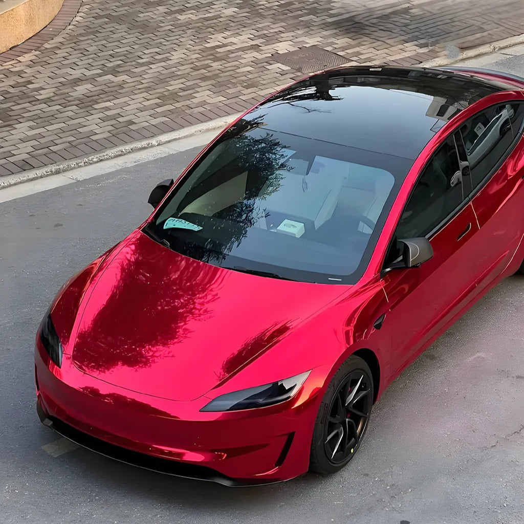 Mirror Chrome Red Car Wrap Vinyl for Full Car Vehicle Body Decoration Wrapping Film Foil Stickers High Quality PET Material