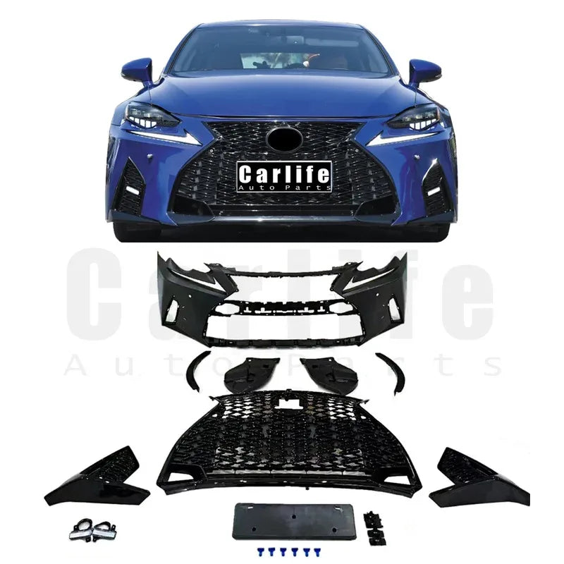 Car Bumpers Parts  IS IS250 IS300 ISF 2013 2014 2015 2016 Year Facelift To 2021 4IS Model With Bumpers Grilles