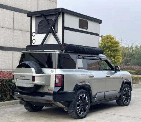 1-2 Person Camping  Offroad Car Roof Top Tent Hard Shell Waterproof Windproof  Large Space  Car Roof Top Tent