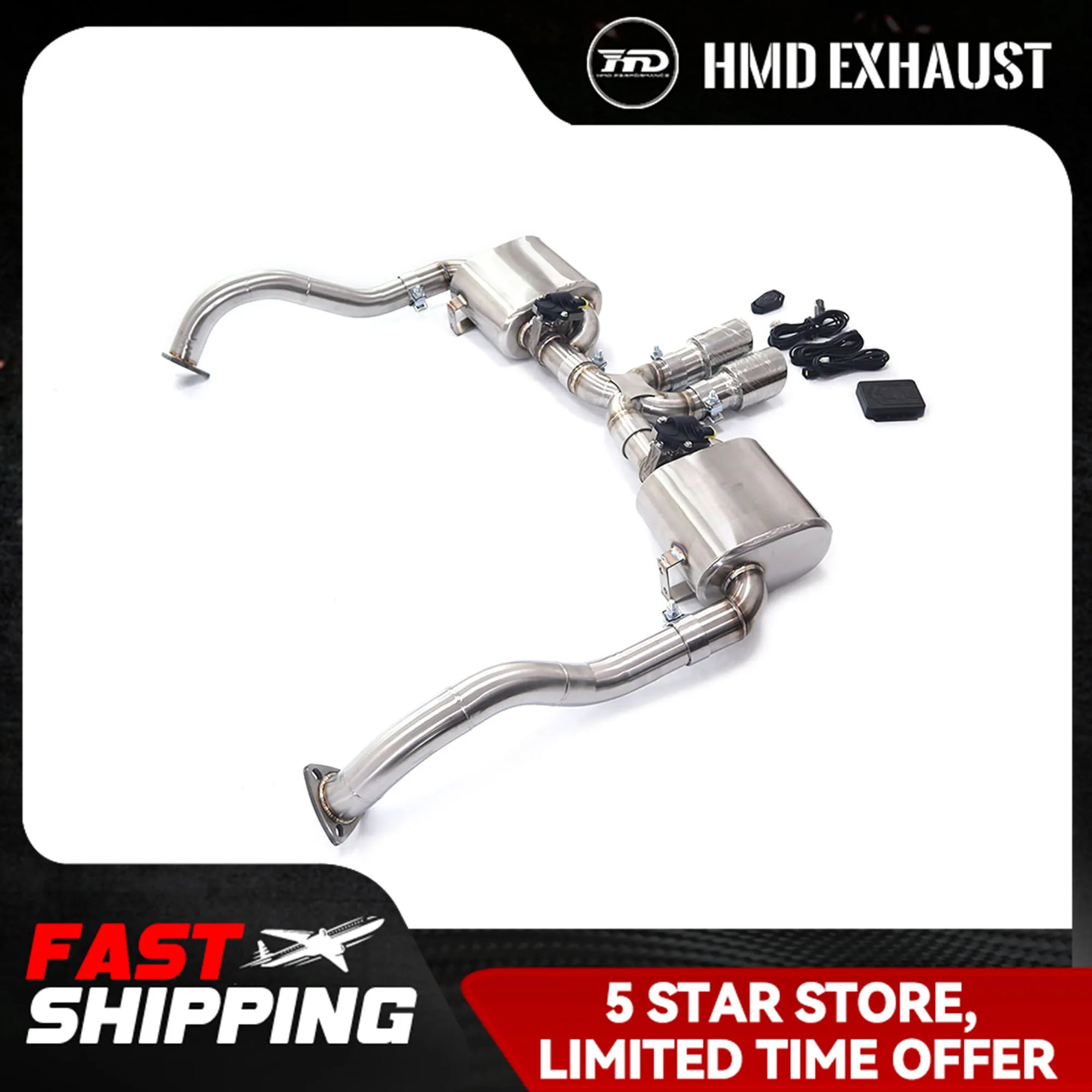 Catback For Porsche Cayman 987.2 3.4L Racing Pipe HMD Stainless Steel High Flow Performance Car Parts