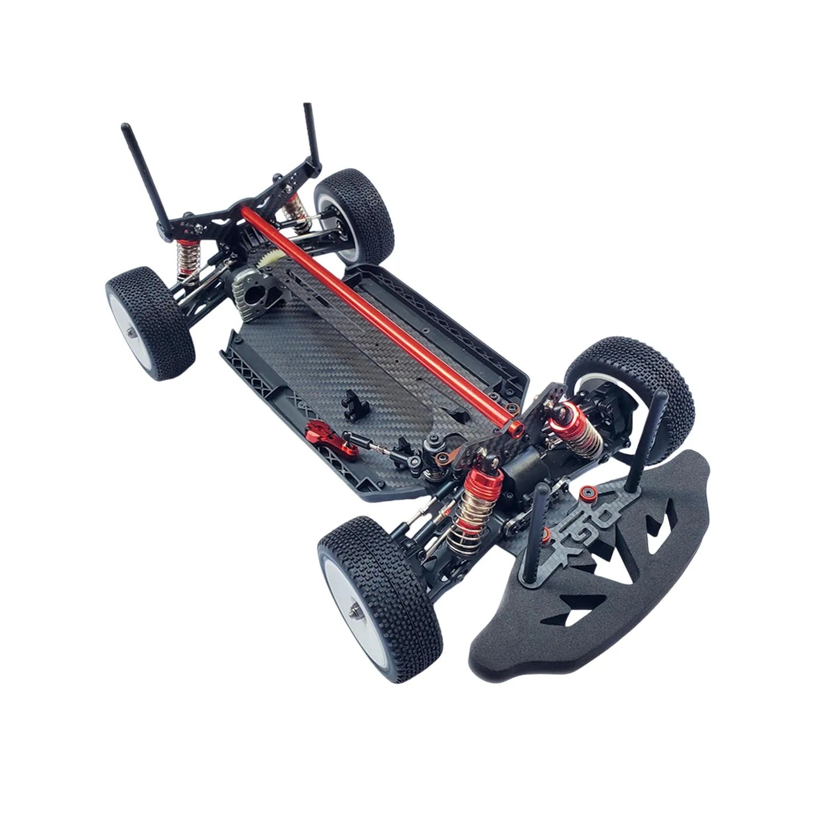 1:10 RC Car Upgrades - Metal & Carbon Fiber Chassis Frame Kit for Off-Road Racing, High-Strength Replacement Parts
