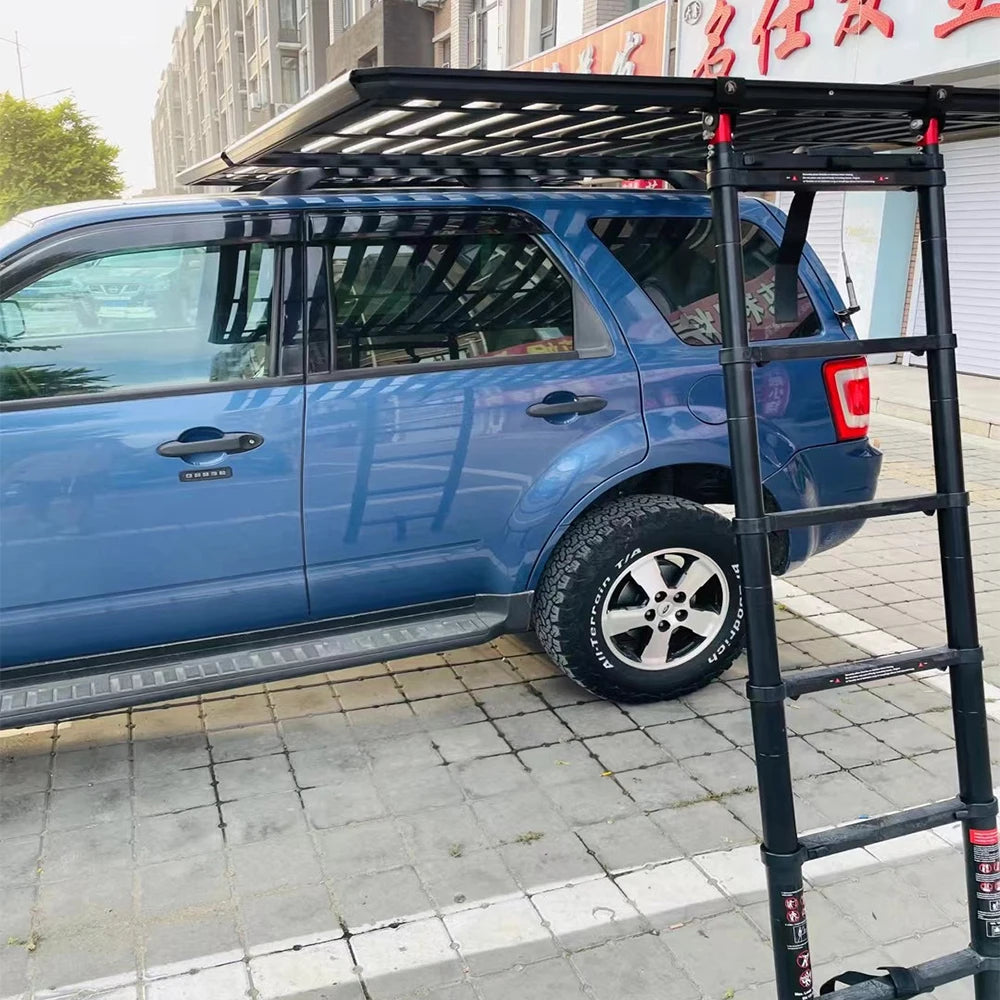 SUV Off-road Vehicle Roof Rack, Roof Expansion Platform, Double-layer Folding Terrace, Tent Can Be Installed, Rest and Chat