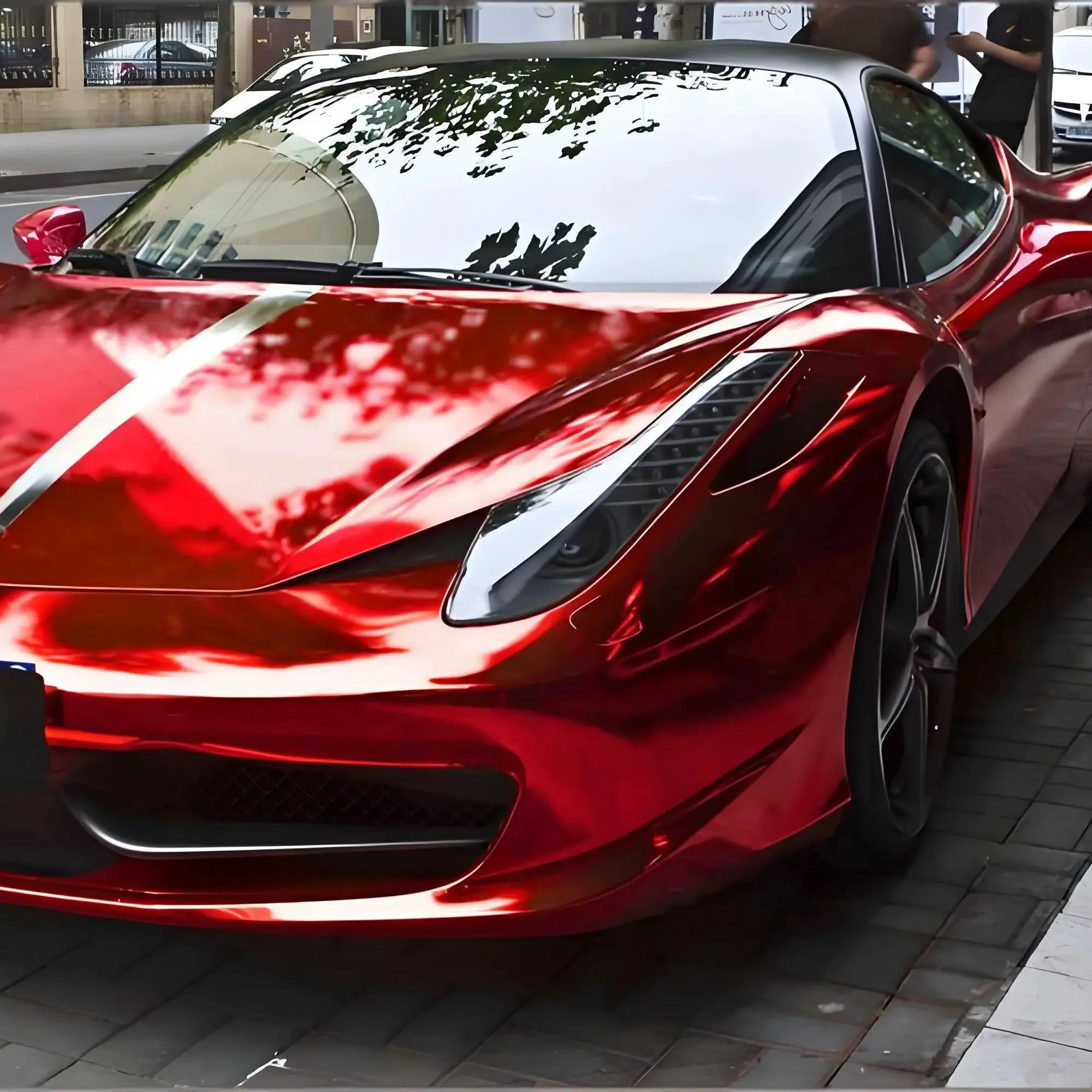 Mirror Chrome Red Car Wrap Vinyl for Full Car Vehicle Body Decoration Wrapping Film Foil Stickers High Quality PET Material