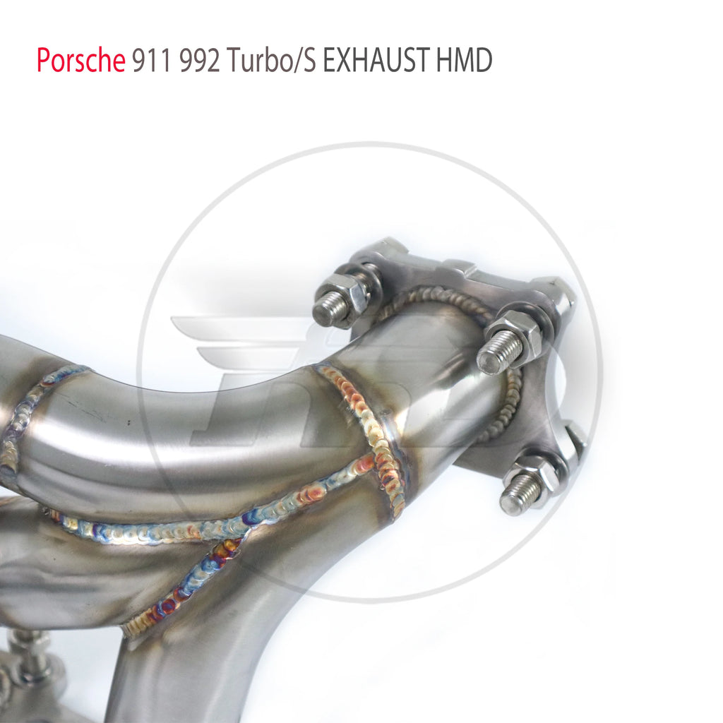 HMD Exhaust System Performance Manifold for Porsche 911 992 Turbo S 2020+ Car Accessories Racing Header