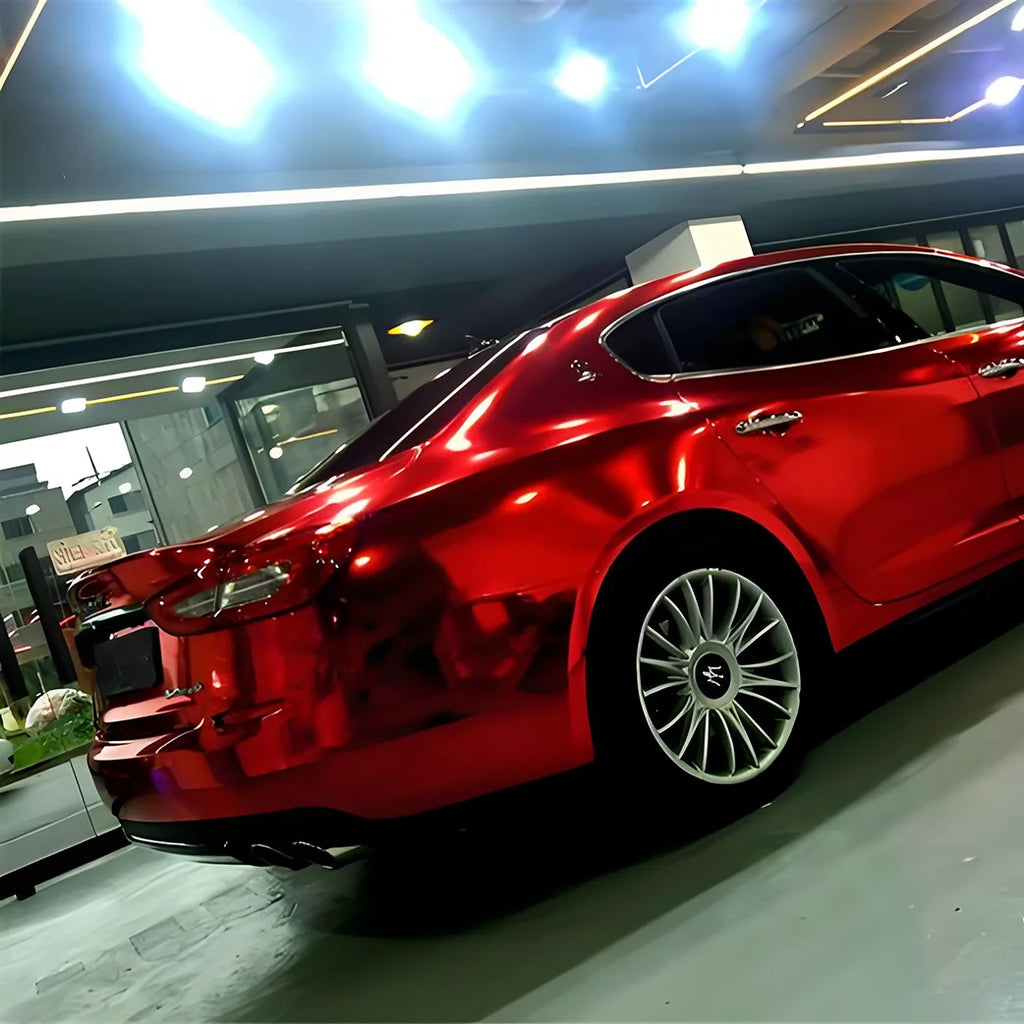 Mirror Chrome Red Car Wrap Vinyl for Full Car Vehicle Body Decoration Wrapping Film Foil Stickers High Quality PET Material
