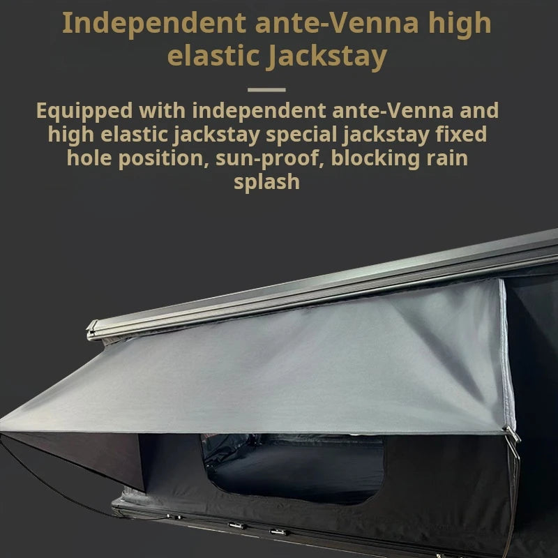 Folding Camping Truck Rooftop Tent 2-3 Person Large Hard Shell Car Roof Top Tent Outdoor Adventure Aluminum Roof Tent