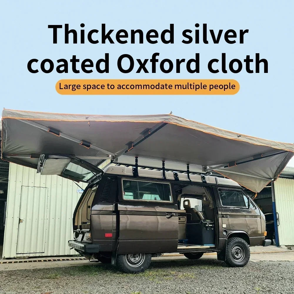 270 Car Roof Awning Tent For Sun Protection 360 Degree Awning Outdoor Travelling Modern Novel Design Car Roof Side Awning