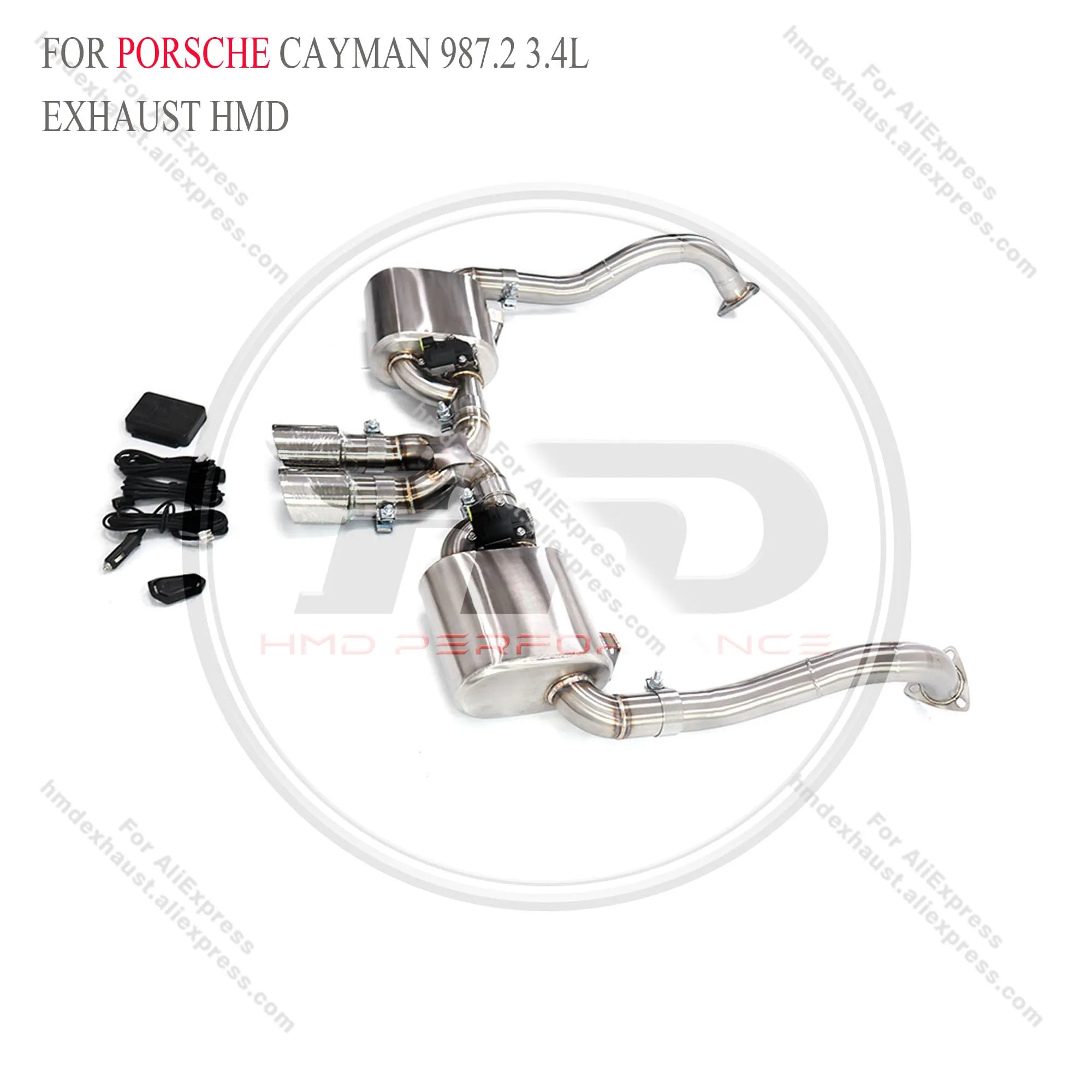 Catback For Porsche Cayman 987.2 3.4L Racing Pipe HMD Stainless Steel High Flow Performance Car Parts